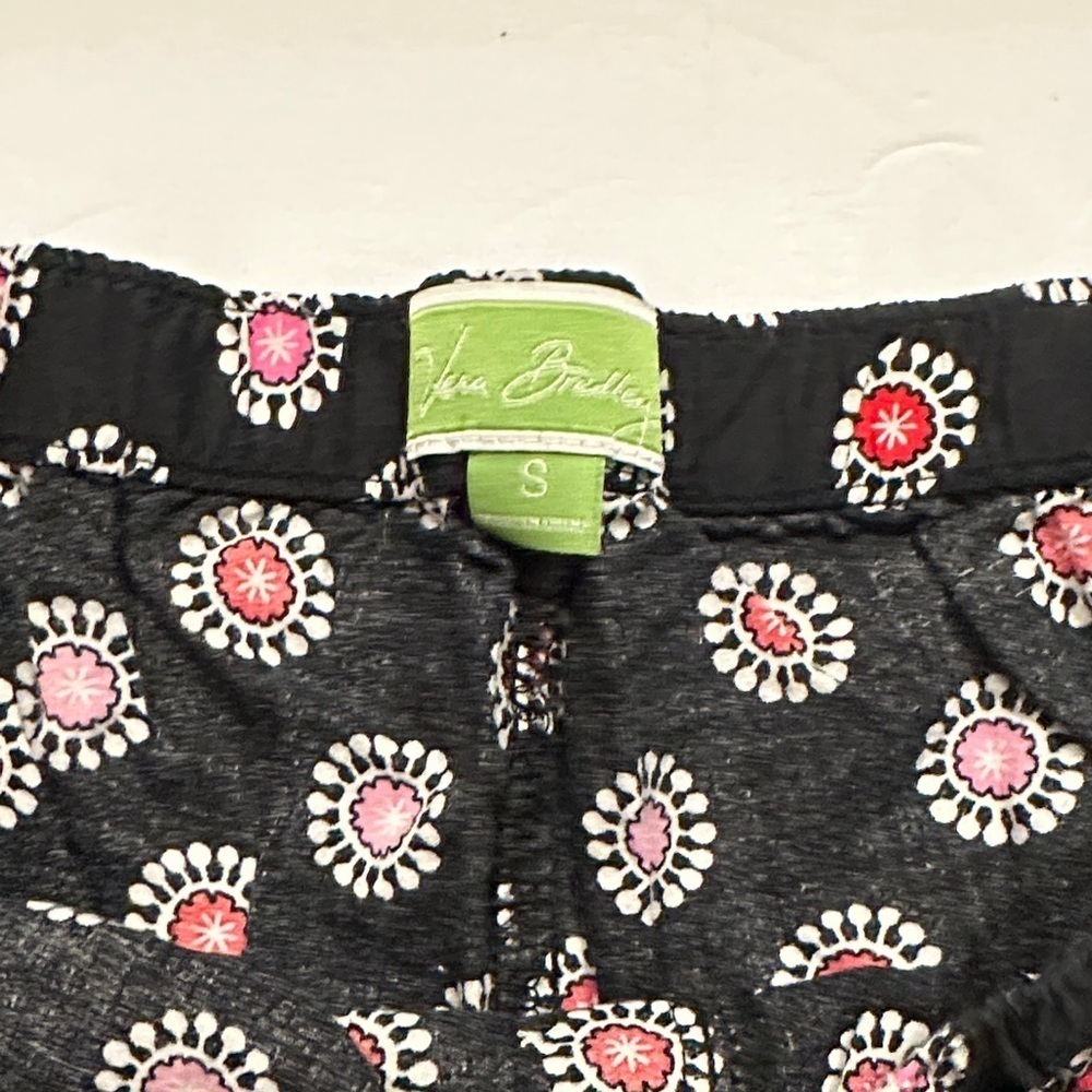 Vera Bradley Black and Pink Patterned Women's Sleep PJ lounge Shorts Size S - Picture 4 of 10